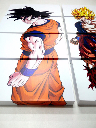 Quadro Desenho De Hérois Dragon Boll Z Goku Super Saiyajin